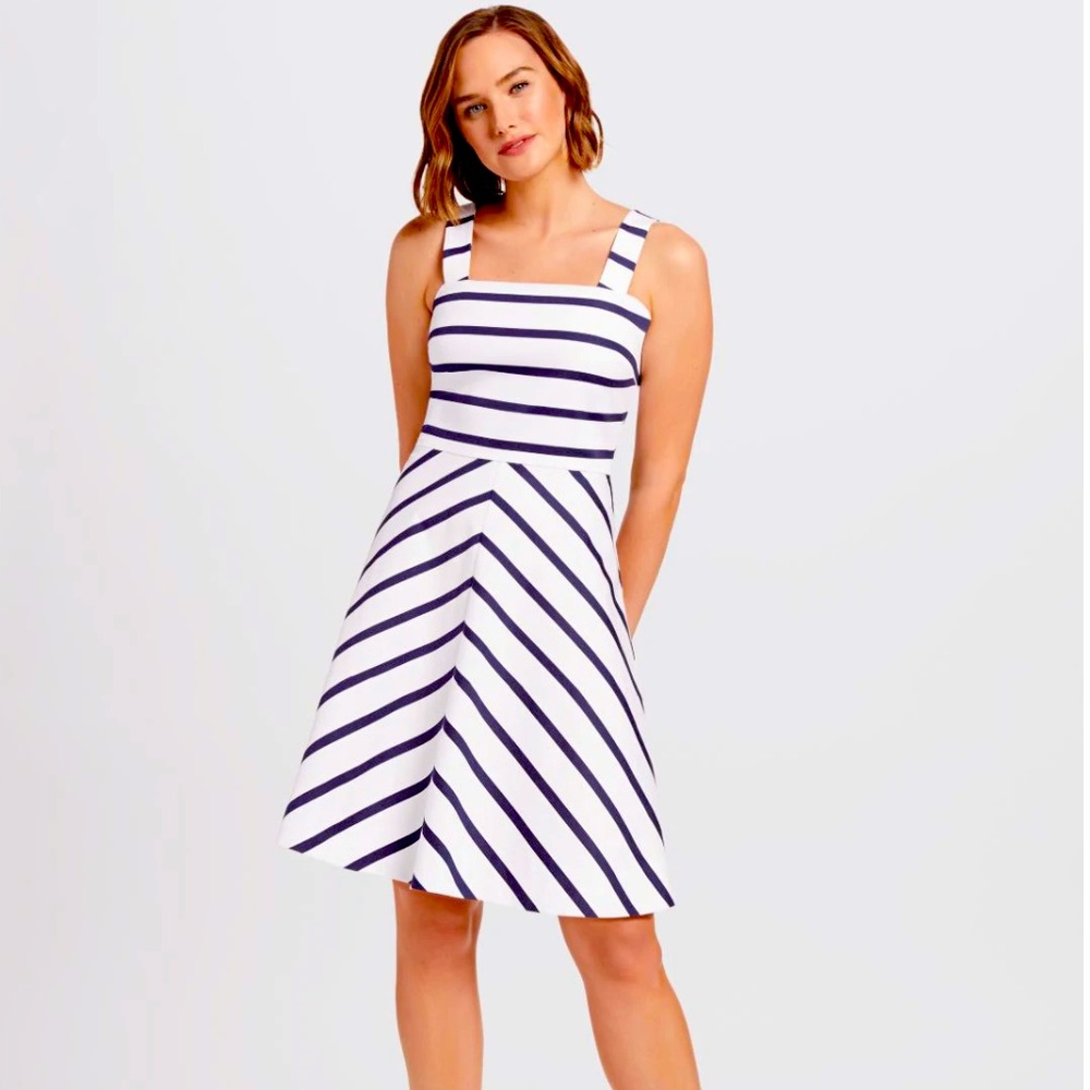Draper James Striped Midi Dress